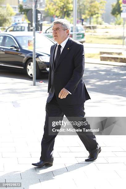 Member of the Olympic committee Thomas Bach arrives for the Memorial Ceremony in honor of former state president Walter Scheel on September 7, 2016...