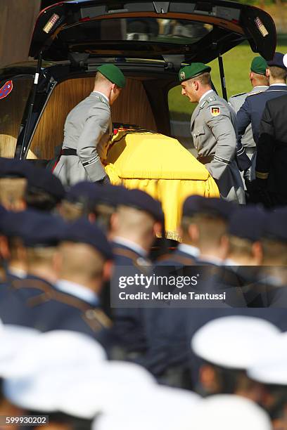 The Memorial Ceremony in honor of former state president Walter Scheel on September 7, 2016 in Berlin, Germany. Scheel, a member of the German Free...