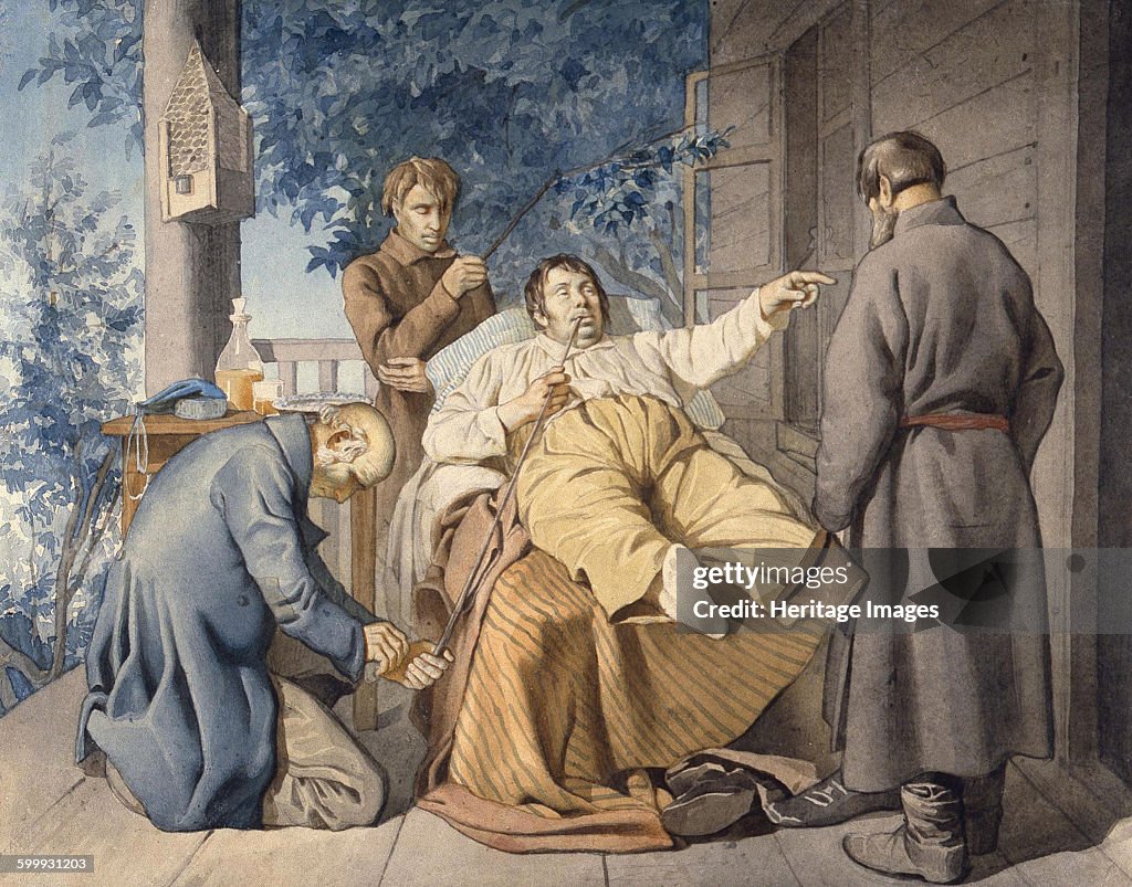 Landlord and his Serfs, 1853