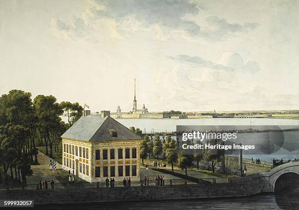 View of the Summer Palace of Peter I, 1809. Found in the collection of State Hermitage, St. Petersburg. Artist : Martynov, Andrei Yefimovich .