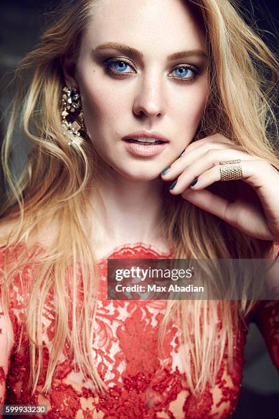 Actress Deborah Ann Woll is photographed for Glow Magazine on April 15, 2015 in Toronto, Ontario. Published Image.
