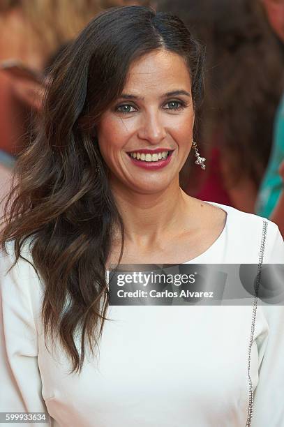 Spanish actress Paula Prendes attends "Victor Ros" premiere at Principal Theater during FesTVal 2016 - Day 3 on September 7, 2016 in Vitoria-Gasteiz,...