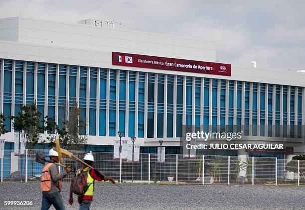 Picture of KIA Motors manufacturing plant in Pesqueria, on the outskirts of Monterrey, Nuevo Leon, Mexico, taken on September 7, 2016 -- day of it...