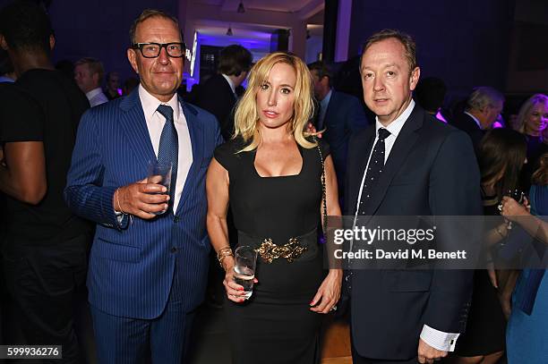 Richard Desmond, Joy Desmond and Geordie Greig attend The London Evening Standard's 'Progress 1000: London's Most Influential People 2016' in...