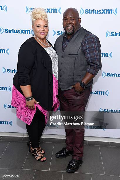 Gospel singer Tamela Mann and David Mann visit SiriusXM Studio on September 7, 2016 in New York City.