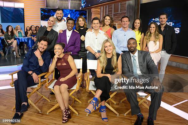 The contestants of "Dancing with the Stars" appear on "Good Morning America," 9/7/16, airing on the Walt Disney Television via Getty Images...