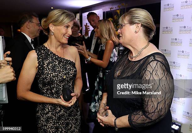 Sophie, Countess of Wessex talks to Beth Chesney Evans at the St John Ambulance's Everyday Heroes awards, a star-studded celebration of the nation's...