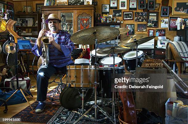 Deborah Feingold/Corbis via Getty Images) NEW YORK Jazz saxophonist and band leader Joe Lovano at his home in upstate New york on April 2013 in New...