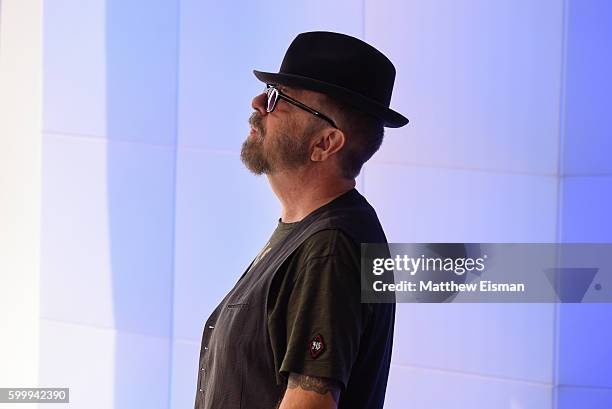 Musician Dave Stewart of the band Eurythmics poses for a portrait at SiriusXM Studio on September 7, 2016 in New York City.