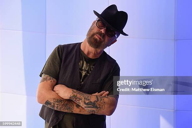 Musician Dave Stewart of the band Eurythmics poses for a portrait at SiriusXM Studio on September 7, 2016 in New York City.