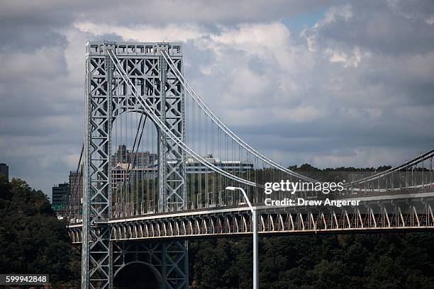 View of the George Washington Bridge, September 7, 2016 in New York City. Jury selection begins on Thursday for the New Jersey 'Bridgegate' trial....