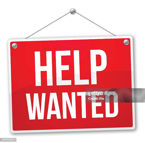 help wanted sign - wanted stock illustrations