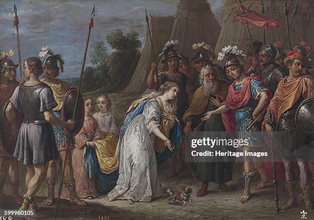 Armida before Godfrey of Bouillon, 1628?1630. Found in the collection of Museo del Prado, Madrid. Artist : Teniers, David, the Younger .