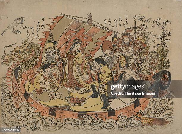 Seven Lucky Gods, Between 1775 and 1780. Private Collection. Artist : Kitao, Shigemasa .