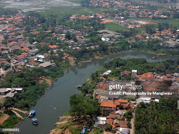 cisadane river - asia village river bildbanksfoton och bilder