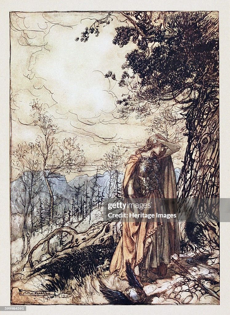 Brünnhilde Illustration for The Rhinegold and The Valkyrie by Richard Wagner, 1910