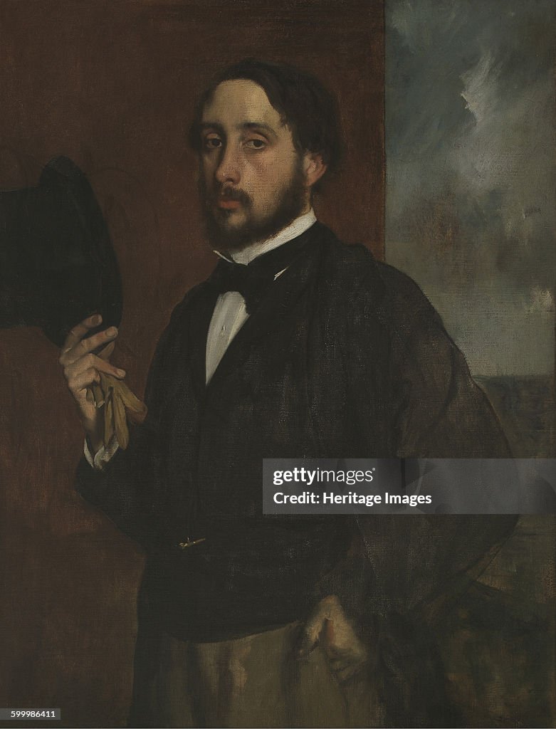 Self-portrait with Raised Hat, ca 1863