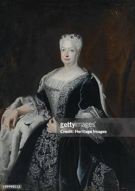 Sophia Dorothea of Hanover , Queen consort in Prussia. Private Collection. Artist : Pesne, Antoine, School .