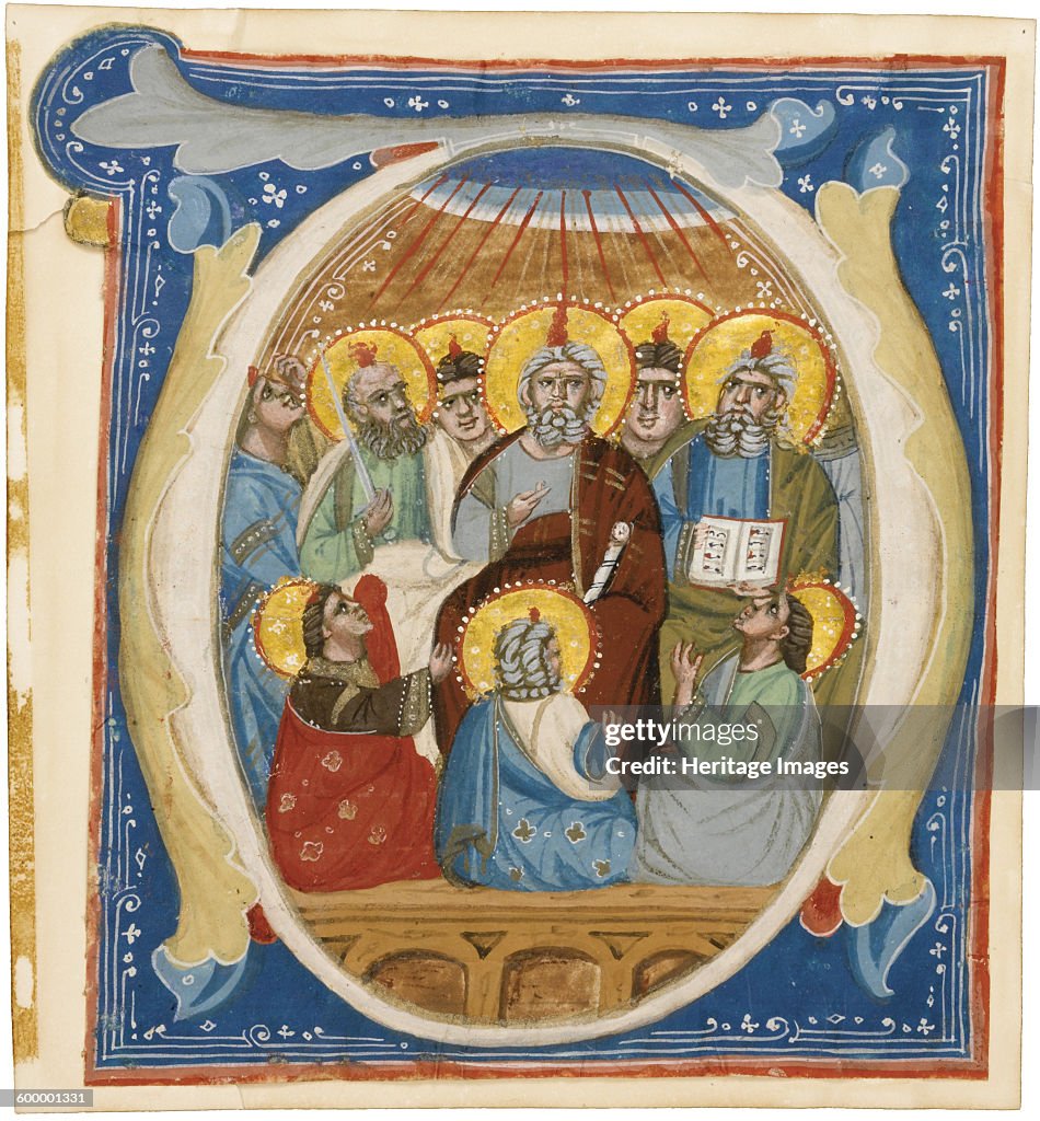 The Pentecost Initial O from an Antiphoner, ca 1320