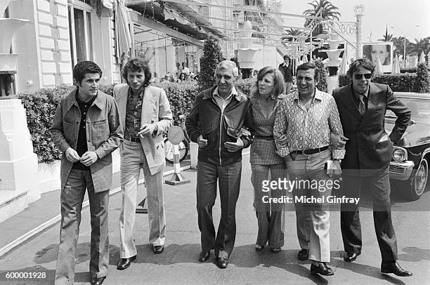 French director and screenwriter Claude Lelouch, actor and singer Johnny Hallyday, actors Charles Gerard, Nicole Courcel, Italian actor Lino Ventura,...