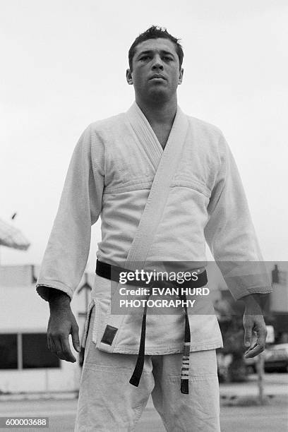Brazilian professional wrestler and martial artist Royce Gracie during the 1995 Ultimate Fighting Championship.