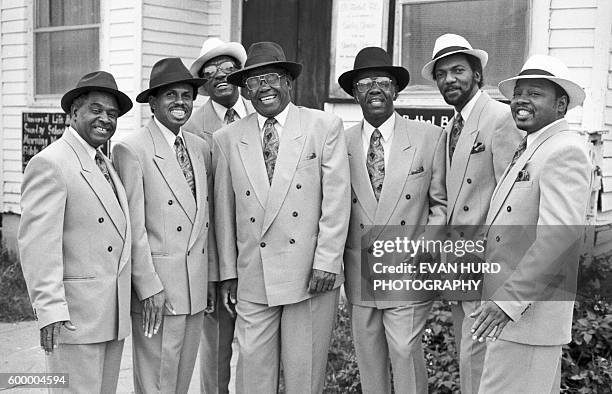 American Gospel band Zion Harmonizers performs at the New Orleans Jazz & Heritage Festival.