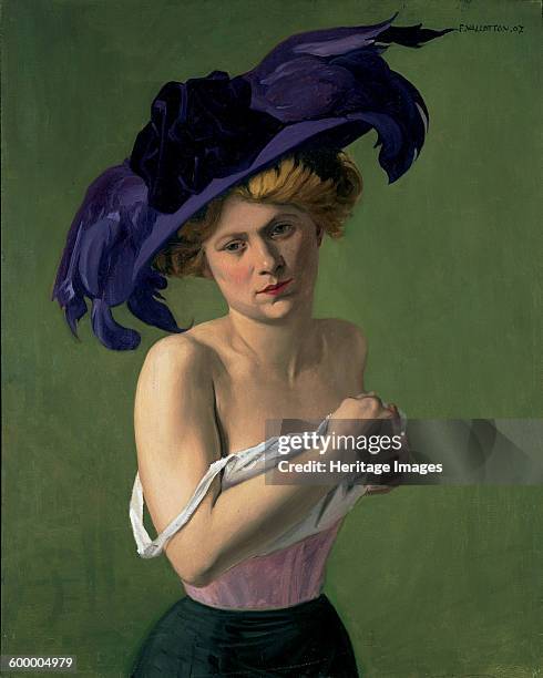 Le chapeau violet, 1907. Found in the collection of Hahnloser-Jaeggli Stiftung, Winterthur. Artist : Vallotton, Felix Edouard .