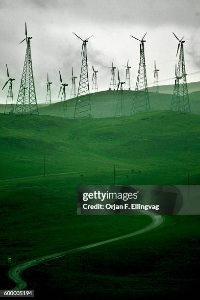 Wind Power Plant in the Altamont Pass in Dublin, California.