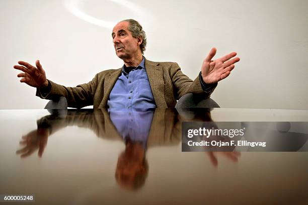 American writer Philip Milton Roth, in New York City.