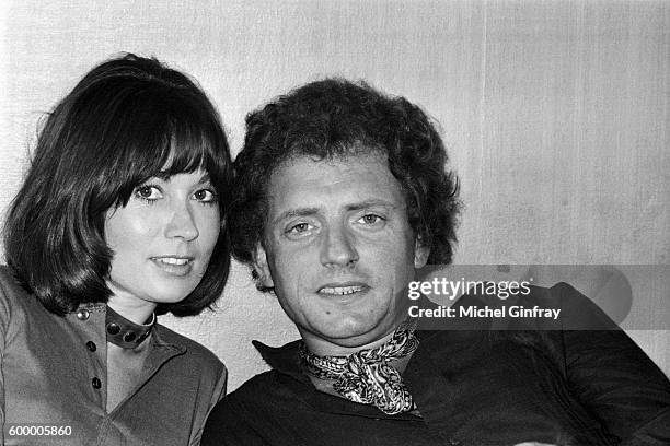 French actress Marion game with her partner actor and TV and radio host Jacques Martin.