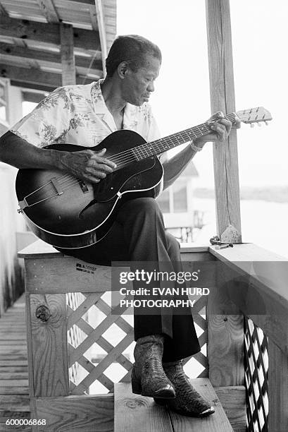 American blues musician Clarence Gatemouth Brown during the New Orleans Jazz & Heritage Festival.