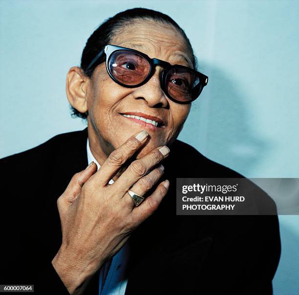 American jazz vocalist James Victor "Jimmy" Scott during the New Orleans Jazz & Heritage Festival. "Little" Jimmy Scott is famous for his unusually...
