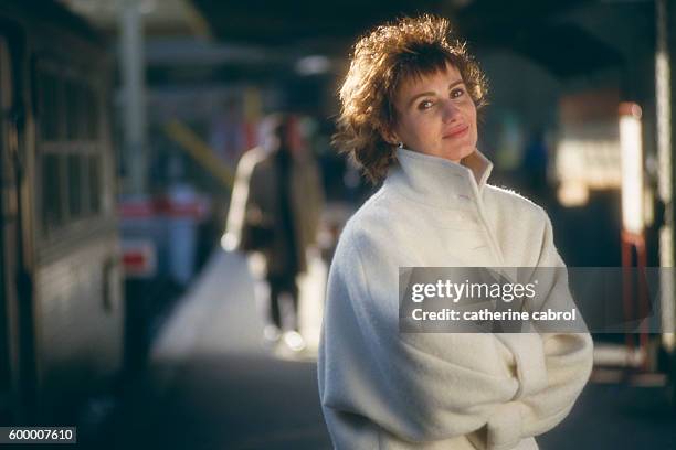 French actress Miou Miou during the filming of the television movie Une Vie Comme Je Veux, directed by Jean-Jacques Goron.