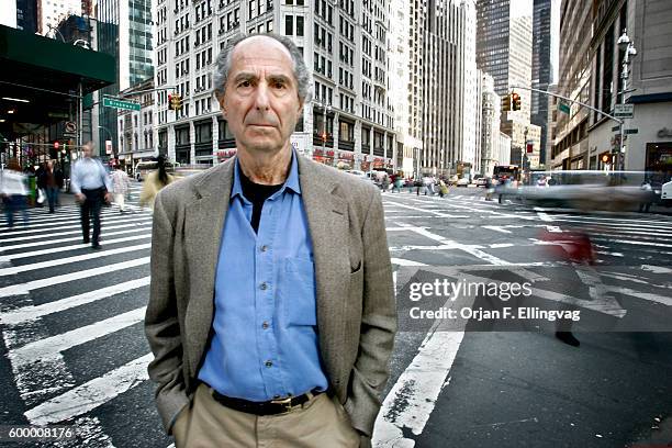 American writer Philip Milton Roth, in New York City.