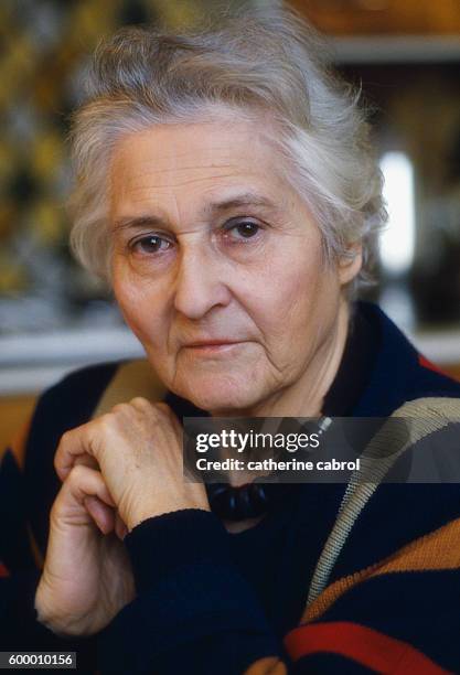 Pioneering French child psychoanalyst Françoise Dolto at home.