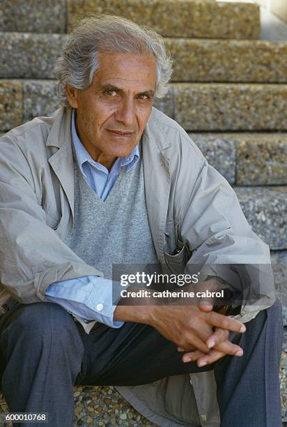 French director Nikos Papatakis at the 1987 International Cannes Film Festival for his film Photographia, I.