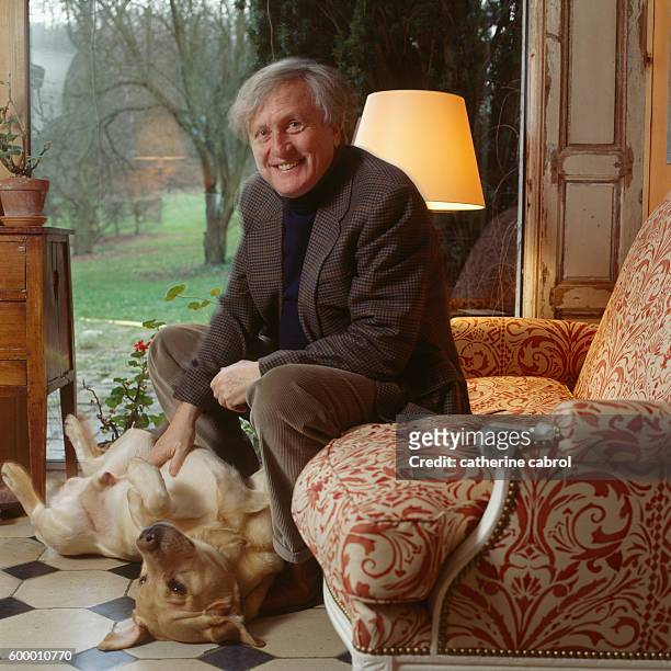 French Actor Claude Rich at Home