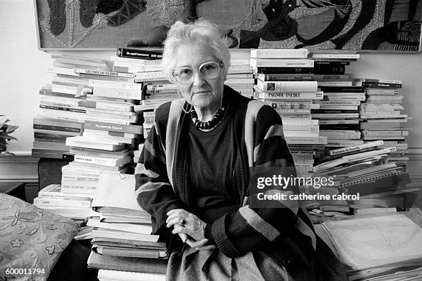 Pioneering French child psychoanalyst Francoise Dolto at home.