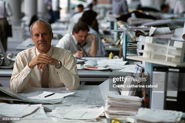 Norman Foster for the series Le ventre de l'architecte by photographer Catherine Cabrol.