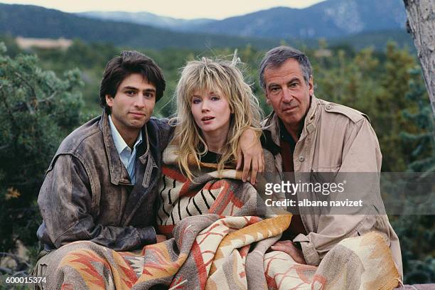 American actors Vincent Spano and Rebecca De Mornay, with French director Roger Vadim on the set of his movie And God Created Woman.