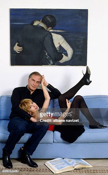 French actress Bulle Ogier and her husband Franco-Swiss director and producer Barbet Schroeder.