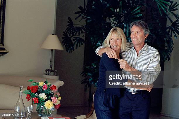 French director, screenwriter and producer Francis Veber and his wife Françoise.