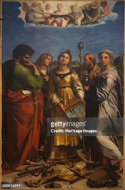 The Ecstasy of Saint Cecilia, ca 1514. Found in the collection of Pinacoteca Nazionale di Bologna. Artist : Raphael .
