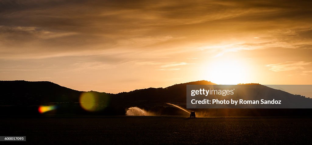 Cloudy Provence sunset