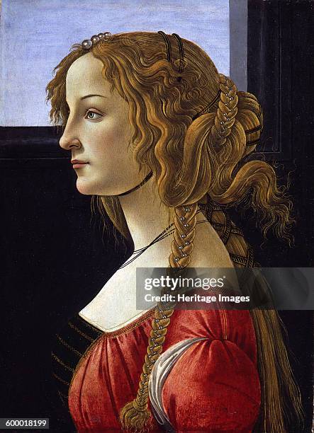 Profile Portrait of a Young Woman , ca 1476. Found in the collection of Staatliche Museen, Berlin. Artist : Botticelli, Sandro .