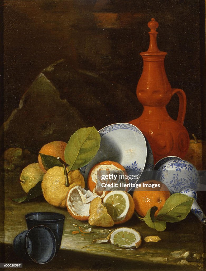 Bucchero, porcelain, oranges and lemons, 1706