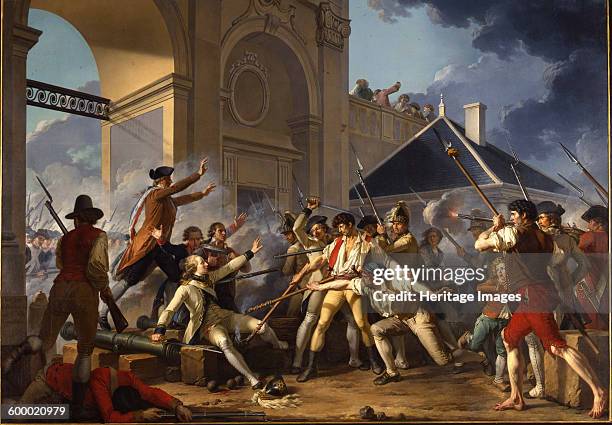 The heroic courage of the young Désilles, August 31 in the Nancy Affair, 1794. Found in the collection of Musée des Beaux-Arts, Nancy. Artist : Le...