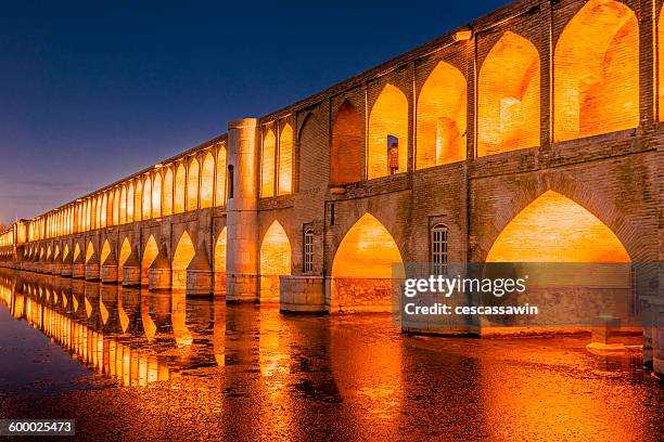 si-o-seh bridge , esfahan, iran - si o seh stock pictures, royalty-free photos & images