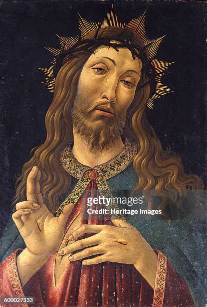 Christ Crowned with Thorns, c. 1500. Found in the collection of Accademia Carrara, Bergamo. Artist : Botticelli, Sandro .