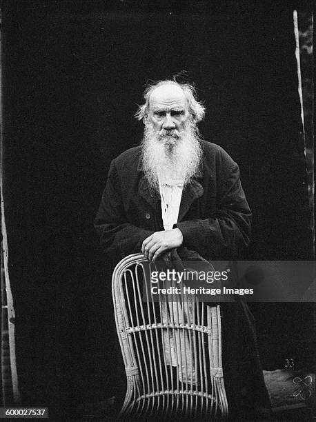 The author Leo Tolstoy, 1902. Found in the collection of Russian State Archive of Literature and Art, Moscow. Artist : Bulla, Karl Karlovich .